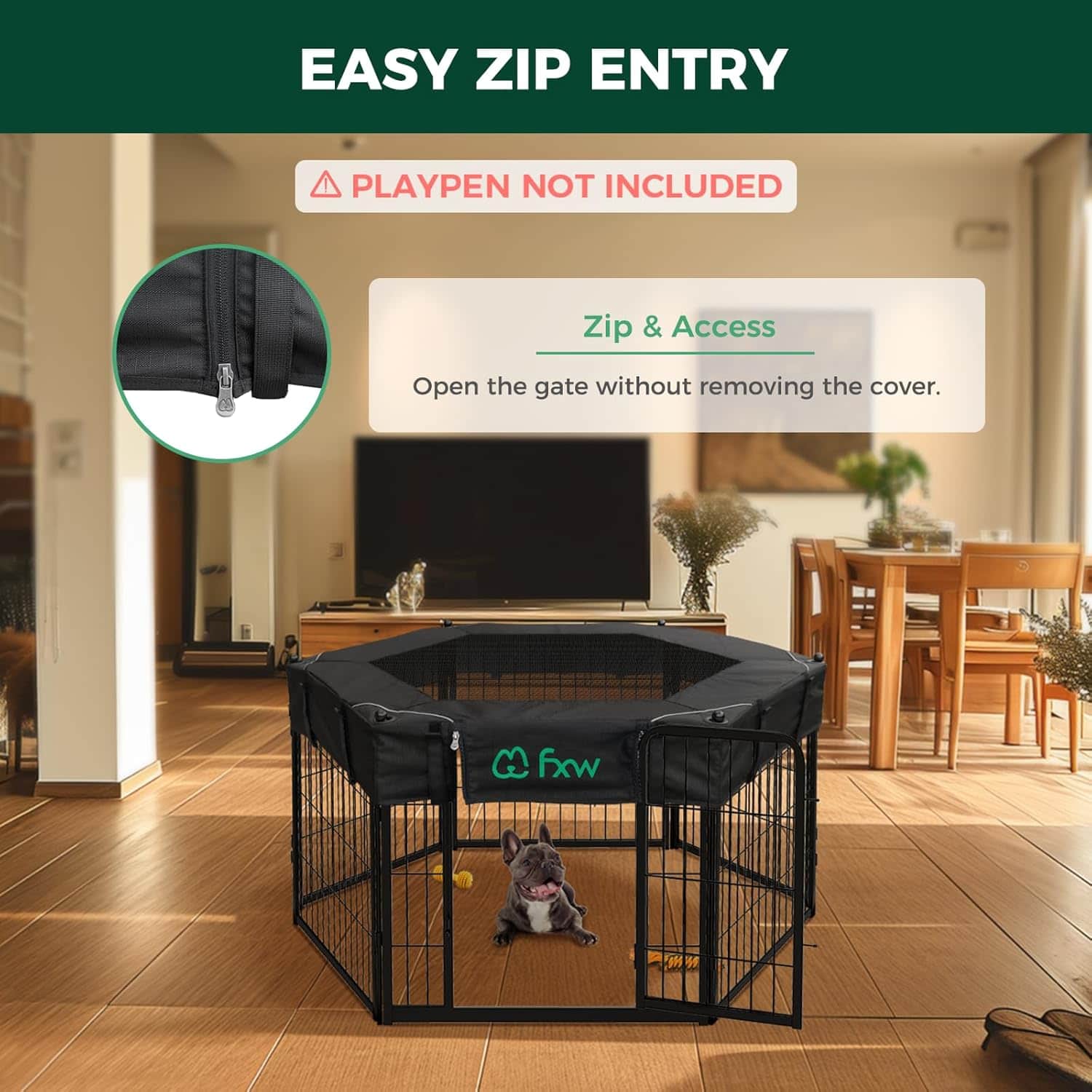 Exclusive Mesh Top Dog Playpen Cover for FXW Playpens