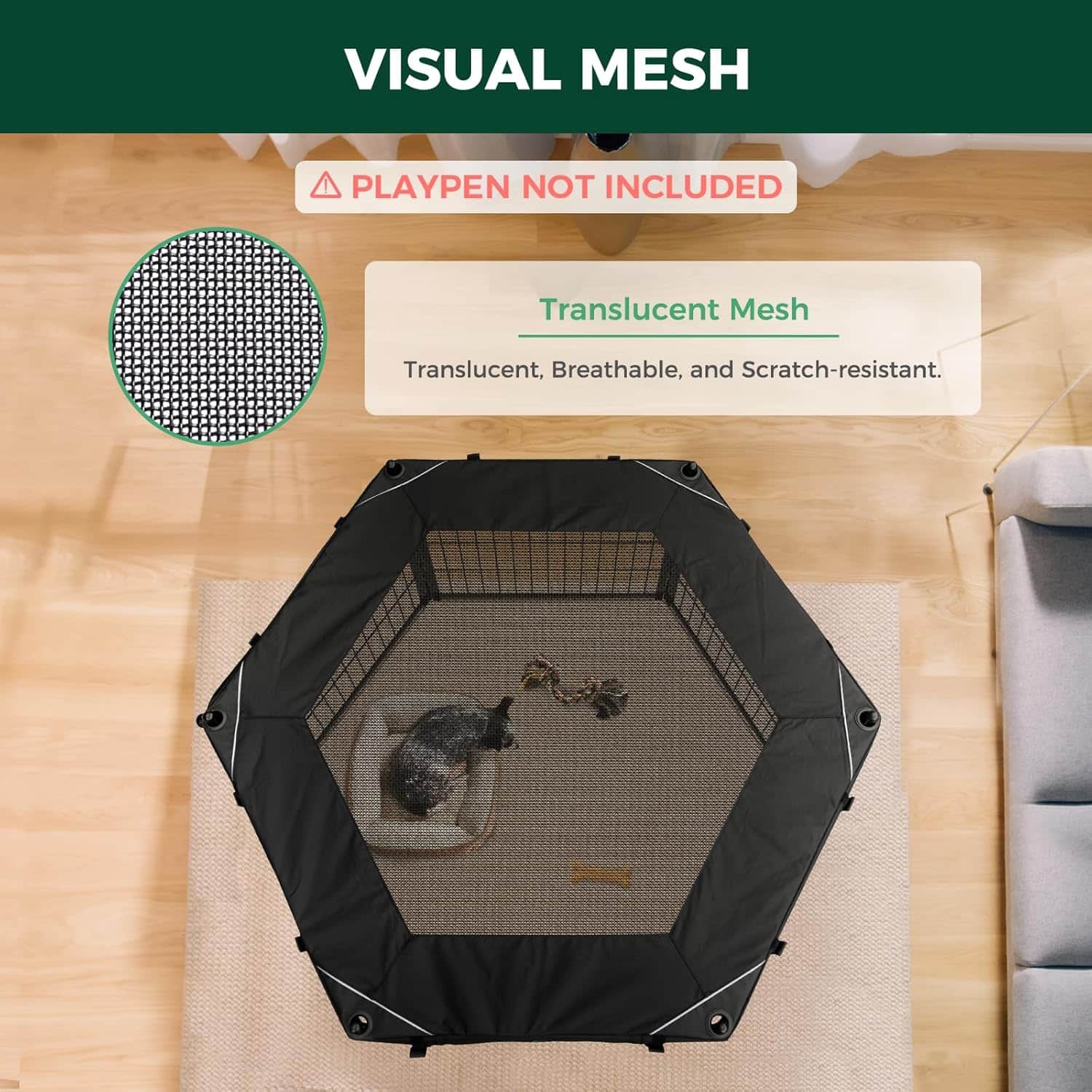 Exclusive Mesh Top Dog Playpen Cover for FXW Playpens