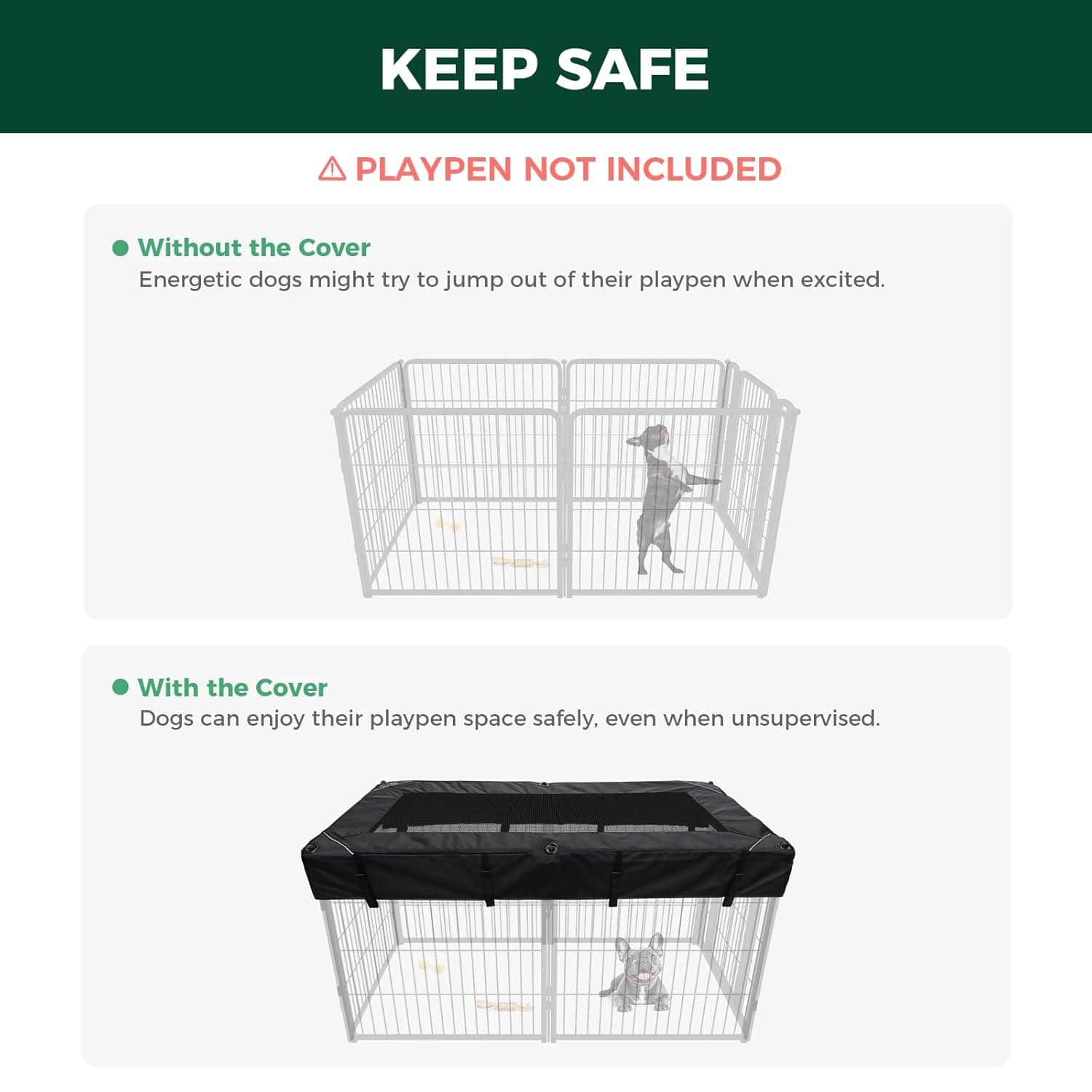 Exclusive Mesh Top Dog Playpen Cover for FXW Playpens