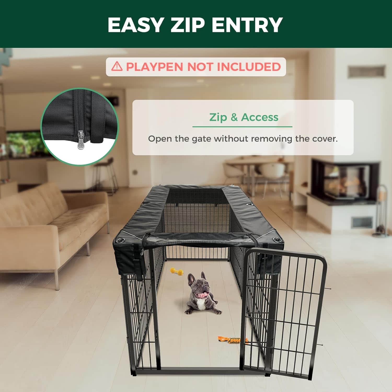 Exclusive Mesh Top Dog Playpen Cover for FXW Playpens