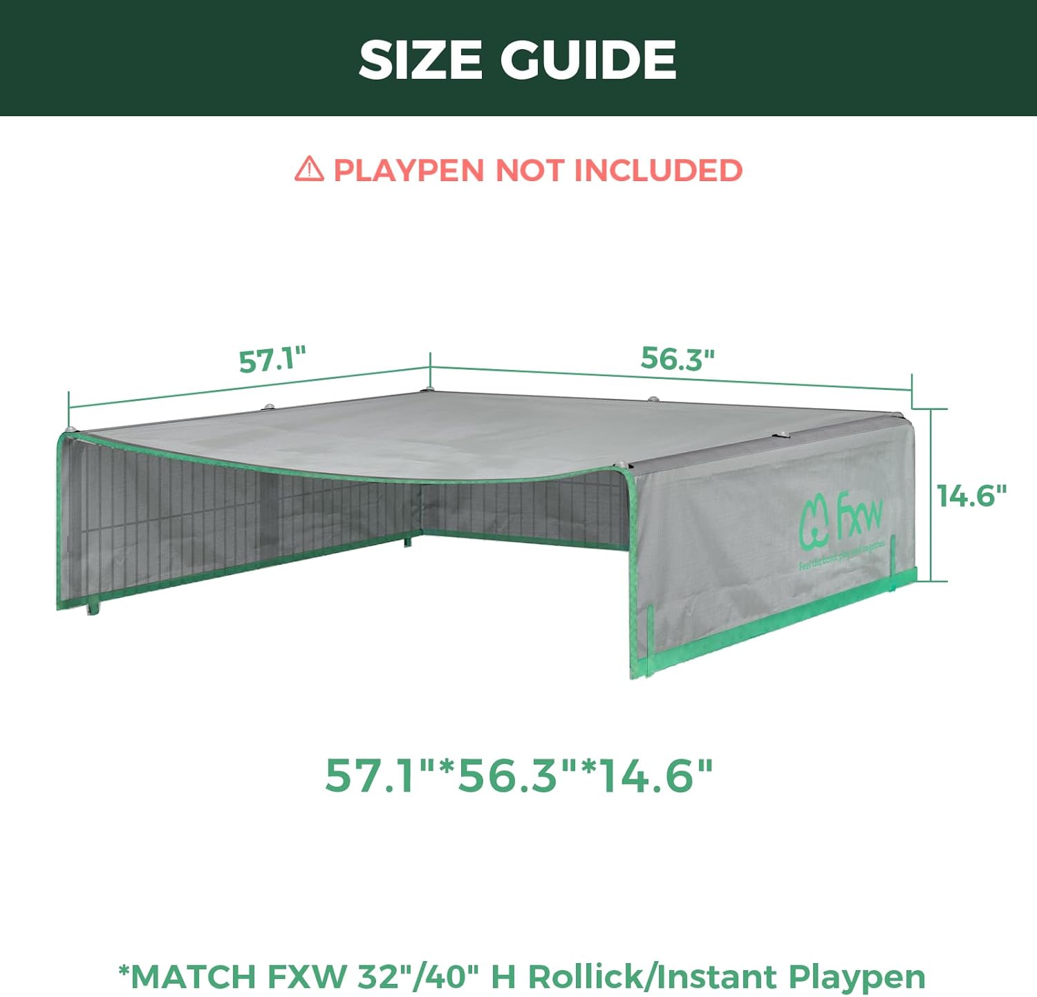 Sun Shade for Creating a Cozy outdoor Shelter for Your Dog Fit 32 & 40 inch Playpen FXW