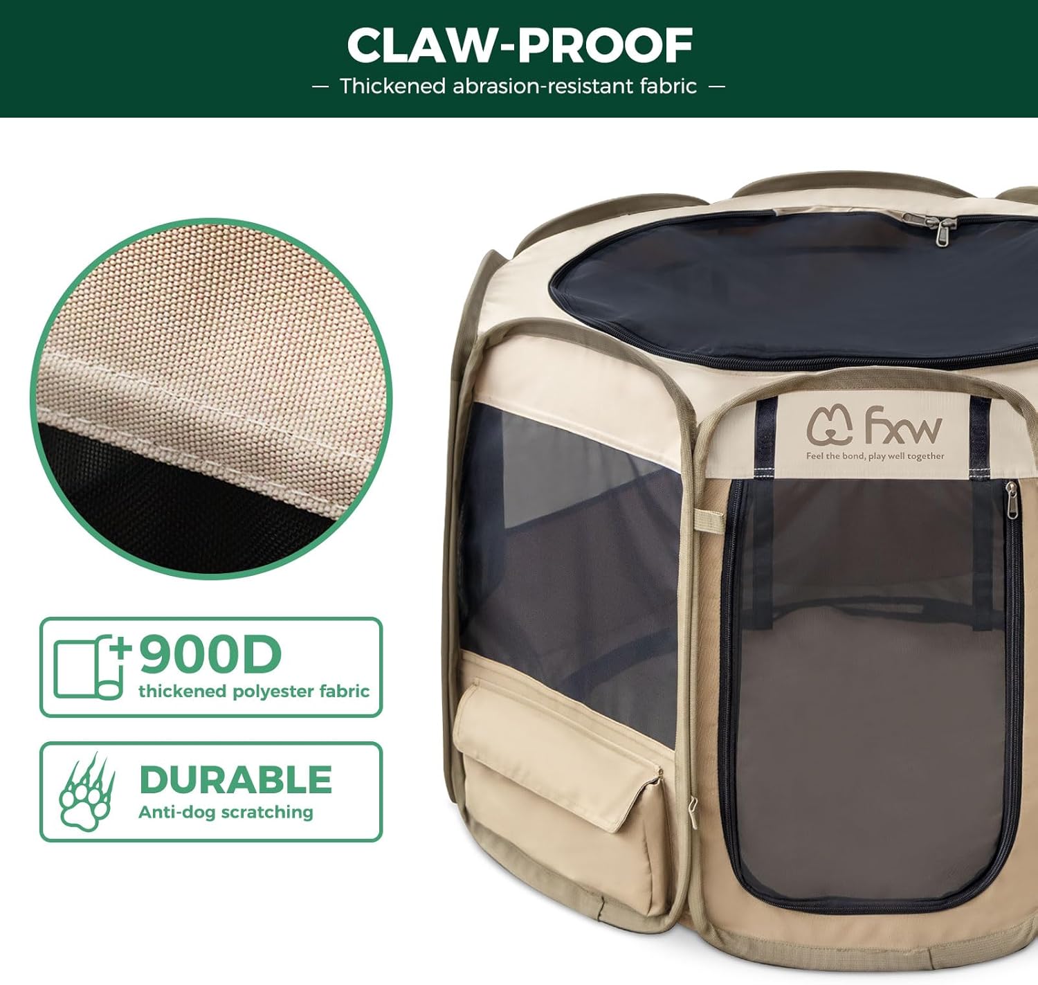 GoTent Dog Playpen Designed for Indoor/Outdoor/Travel Use FXW