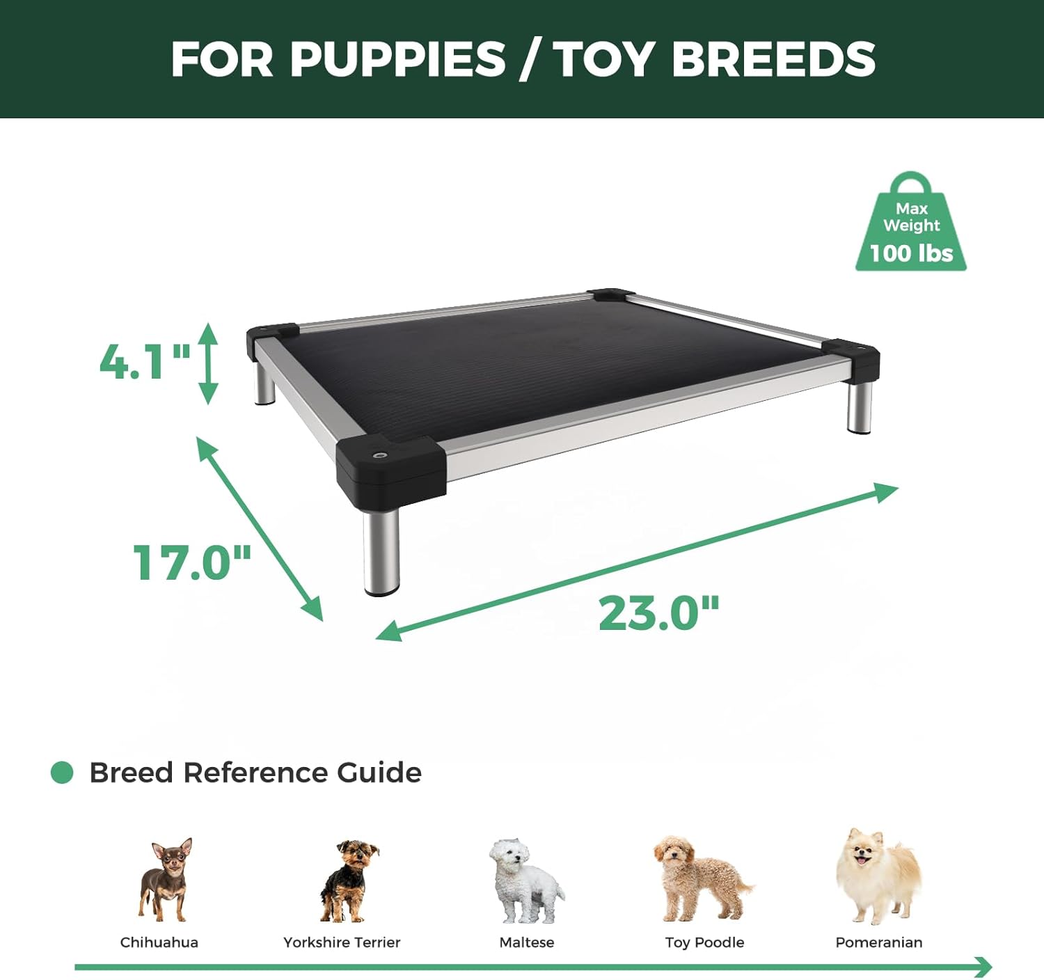 TitanNest Padded Chew-Proof Elevated Dog Bed for Your Chewer