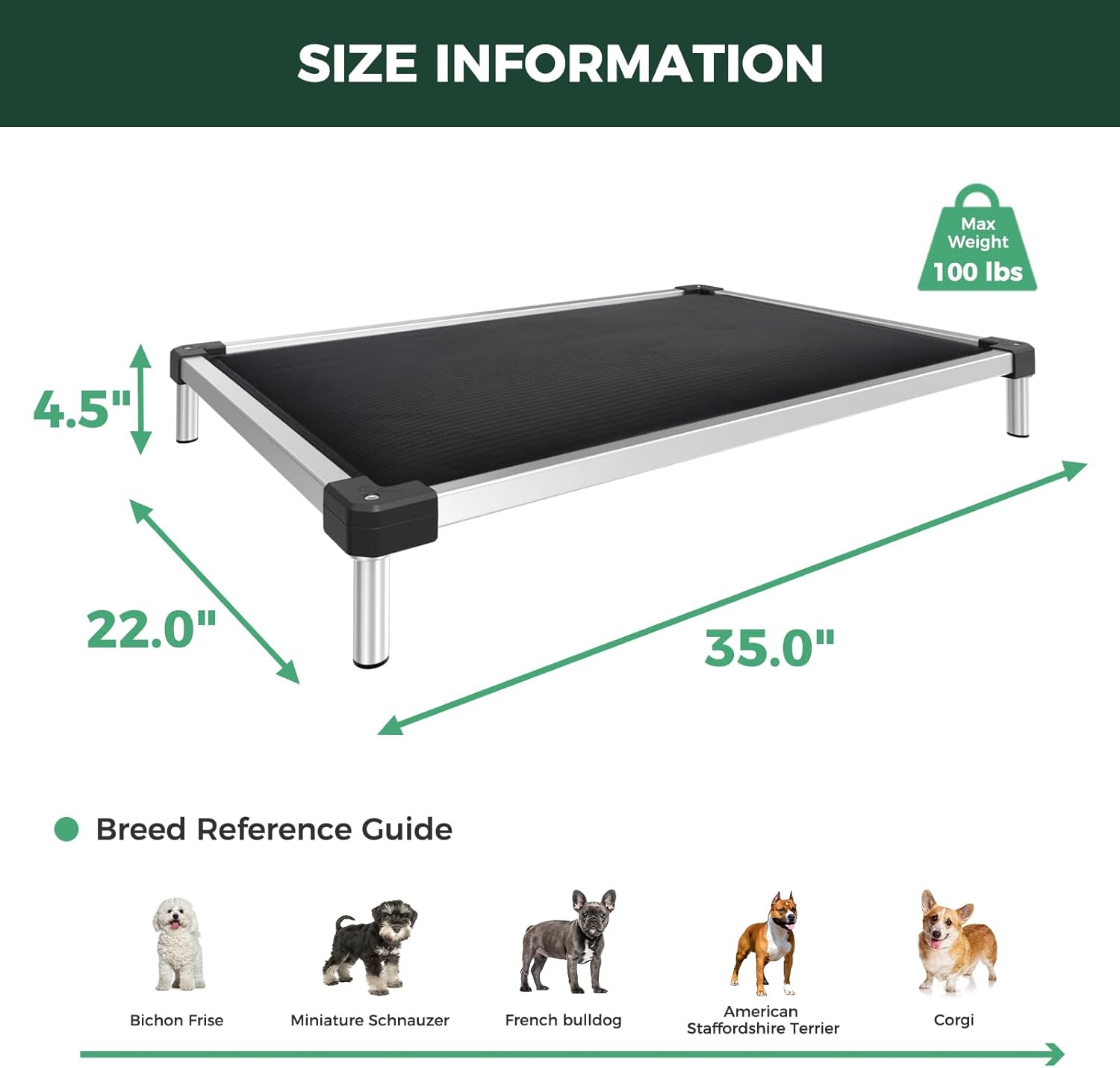 TitanNest Padded Chew-Proof Elevated Dog Bed for Your Chewer