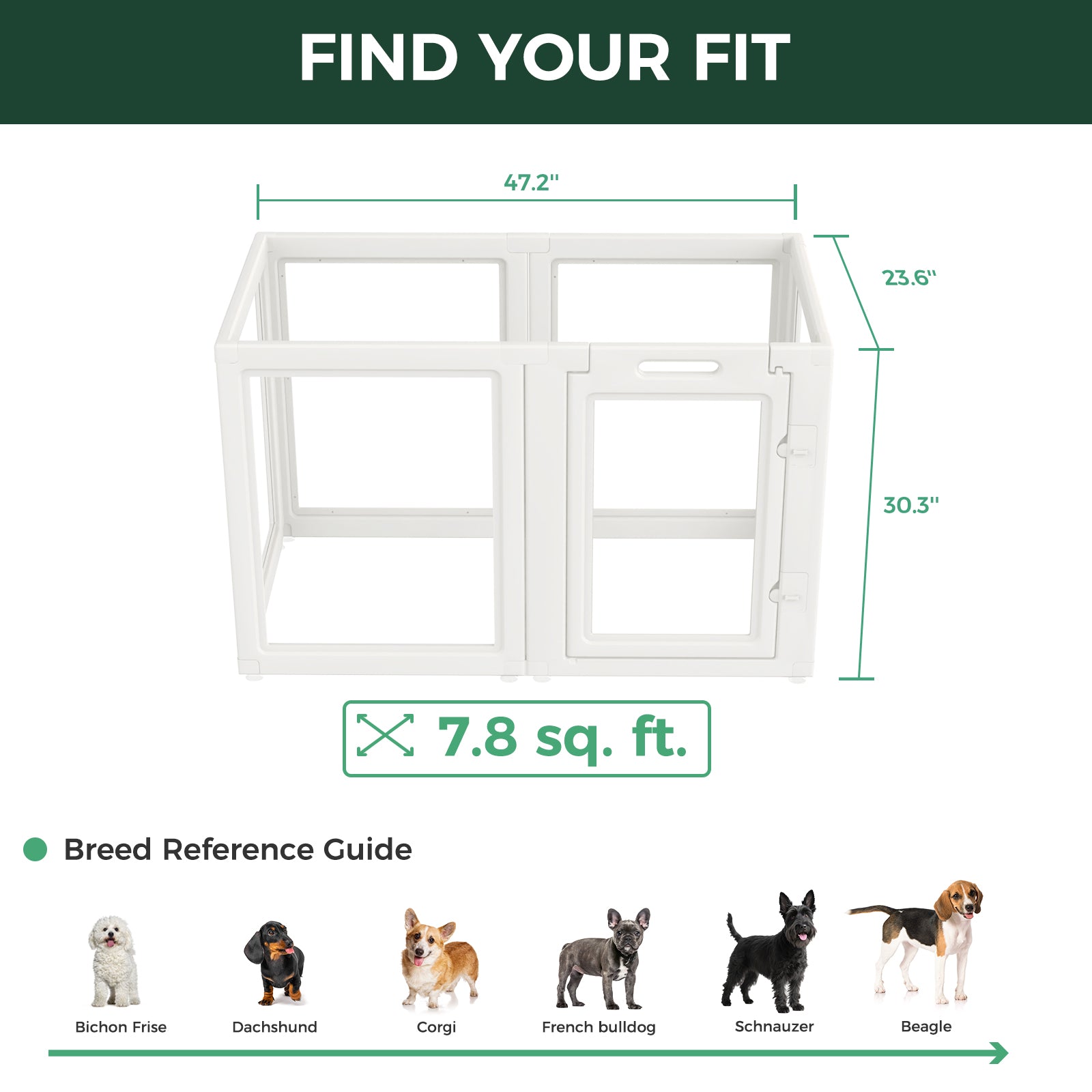 AuraSpace Acrylic Indoor Dog Playpen for Small to Medium Dogs