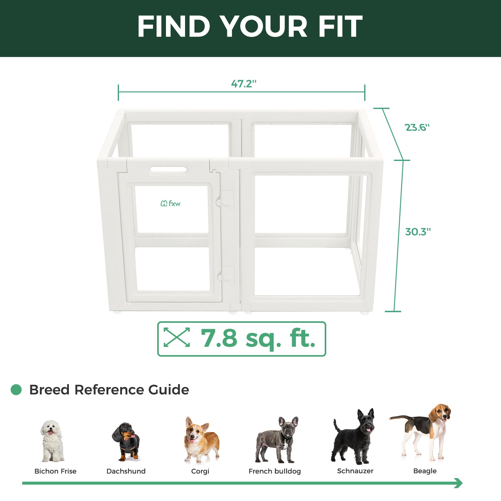 AuraSpace Acrylic Indoor Dog Playpen for Puppies and Small Dogs
