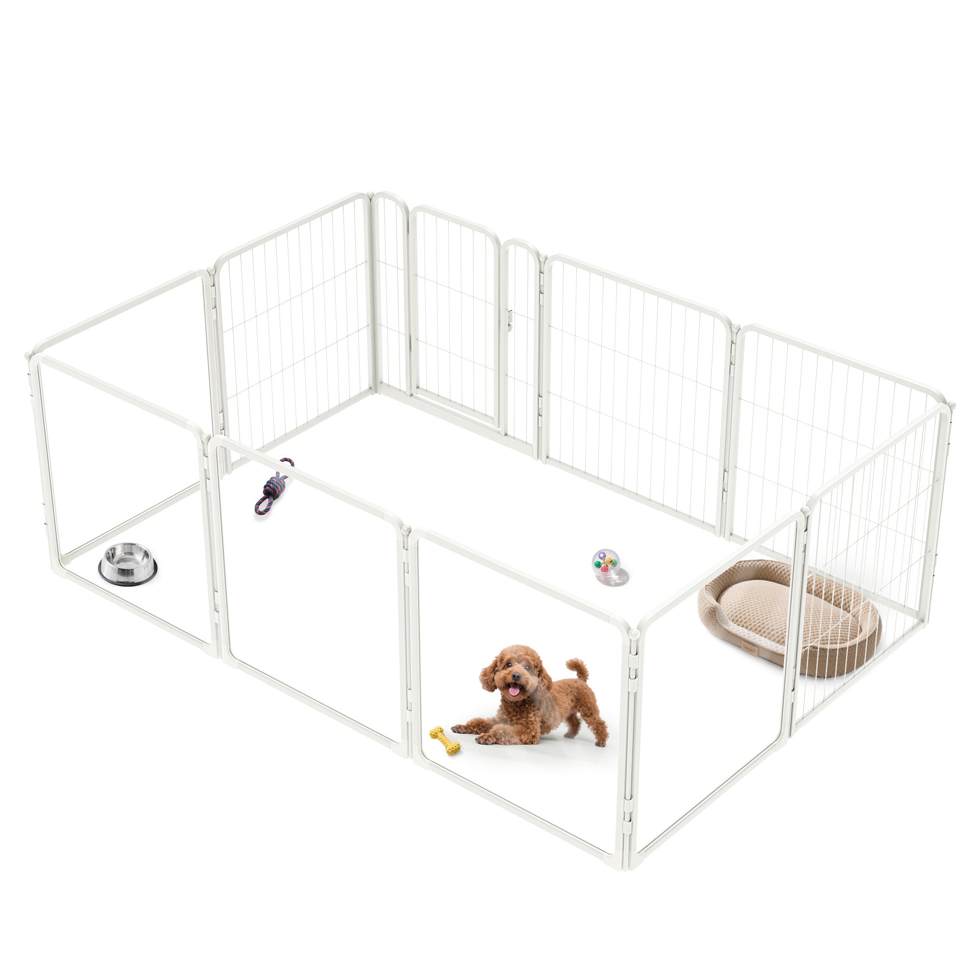 FXW Acrylic & Wire Mesh Indoor Dog Playpen