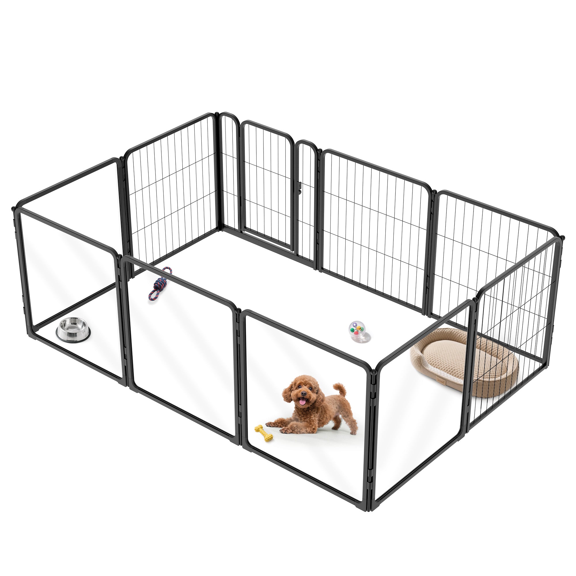 FXW Pawadise Acrylic & Wire Mesh Indoor Dog Playpen