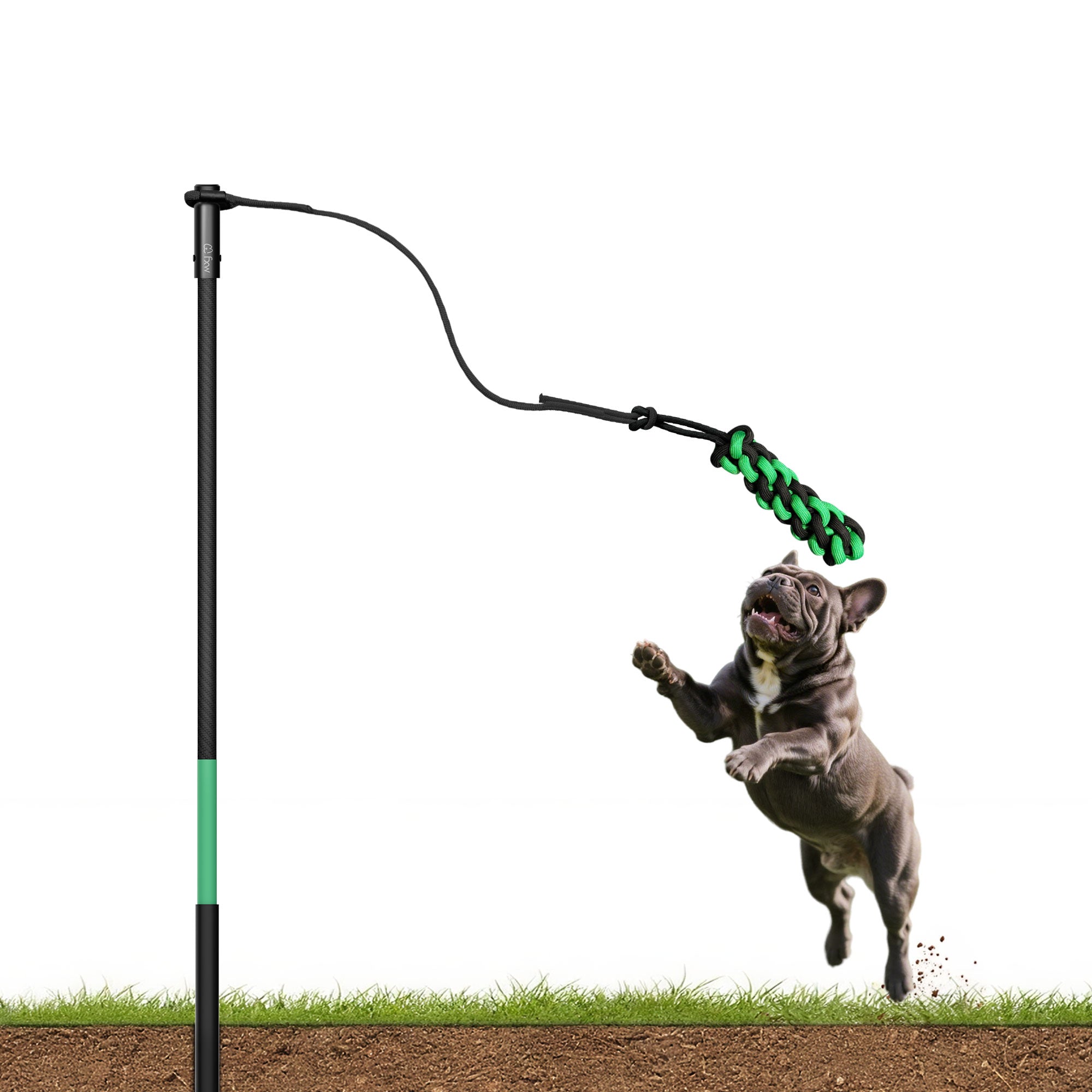 TugPal Dog Tug Toy | Hands-Free Outdoor Play with Fiberglass Rod