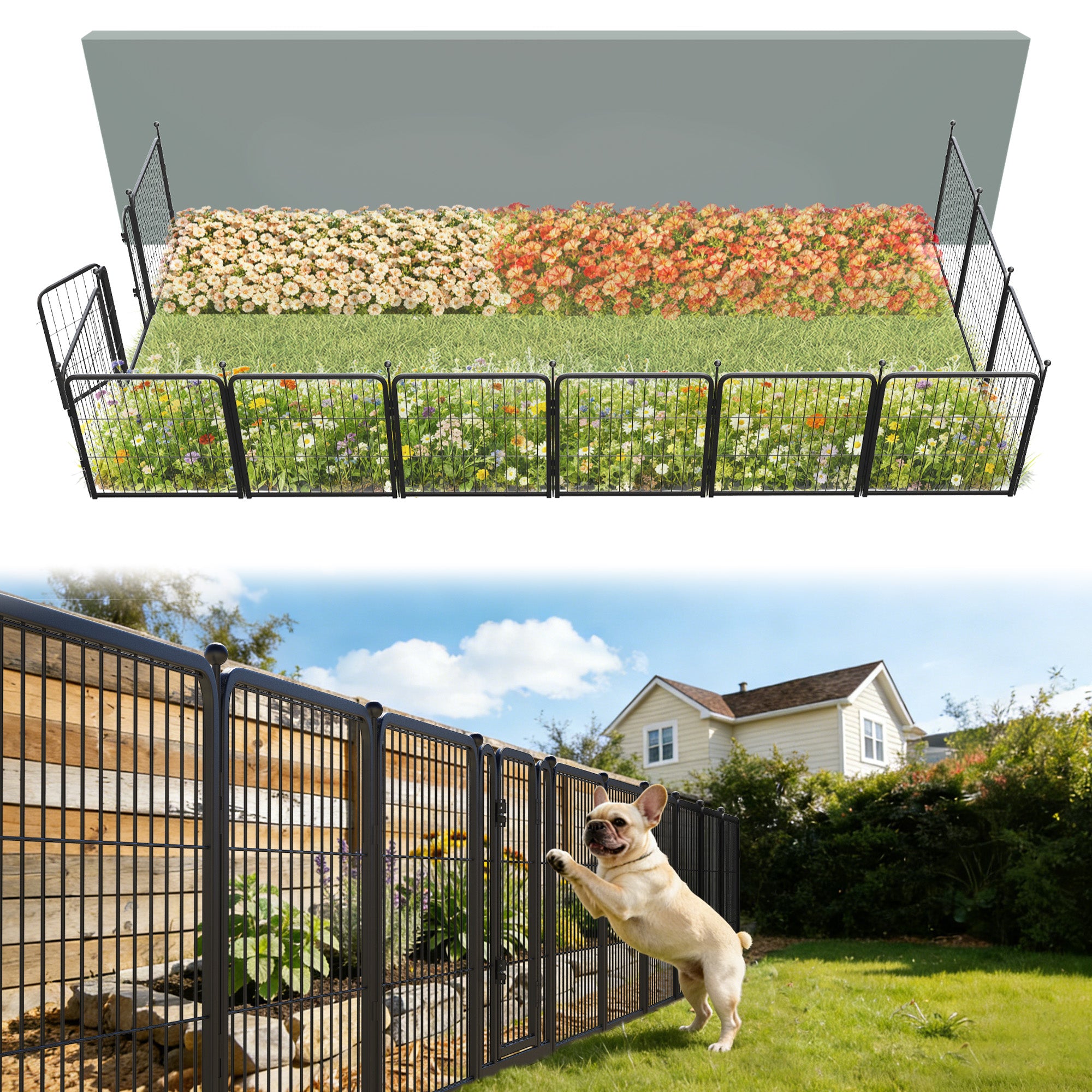 FXW Outdoor Dog & Garden Fence for Yard