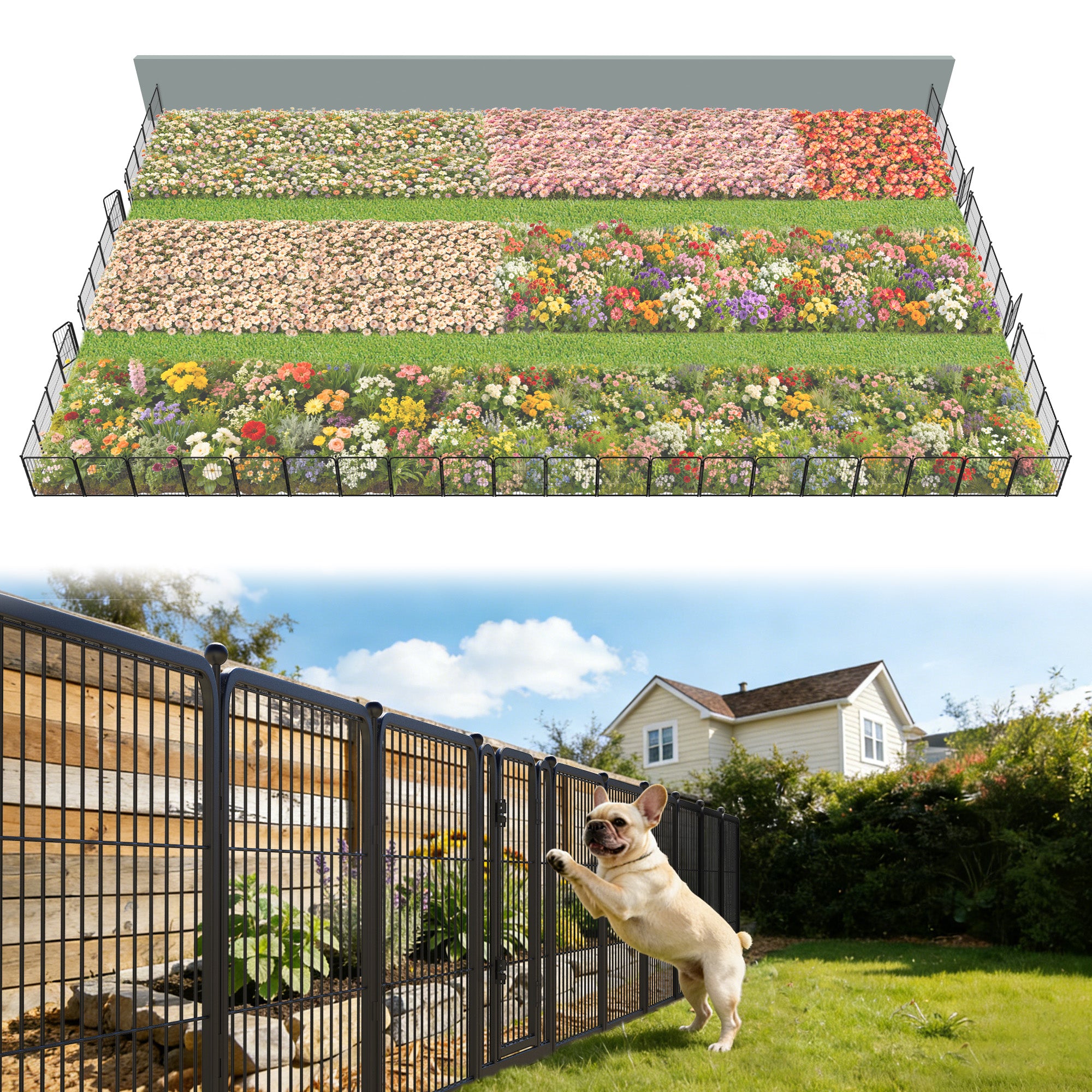 FXW Outdoor Dog & Garden Fence for Yard