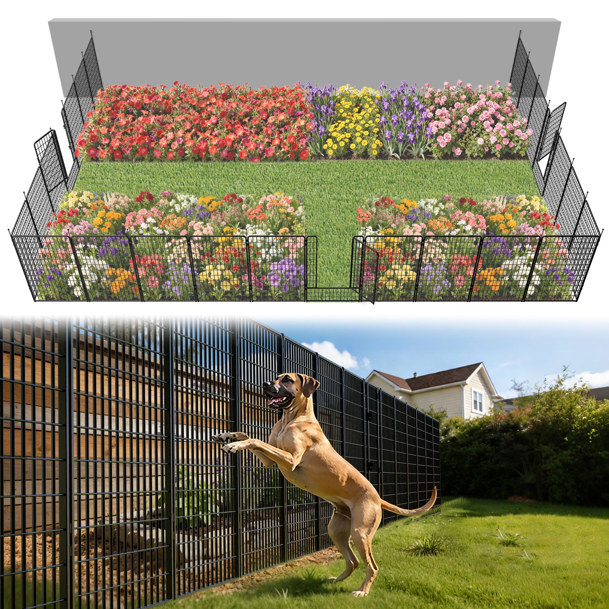 FXW Outdoor Dog & Garden Fence for Yard