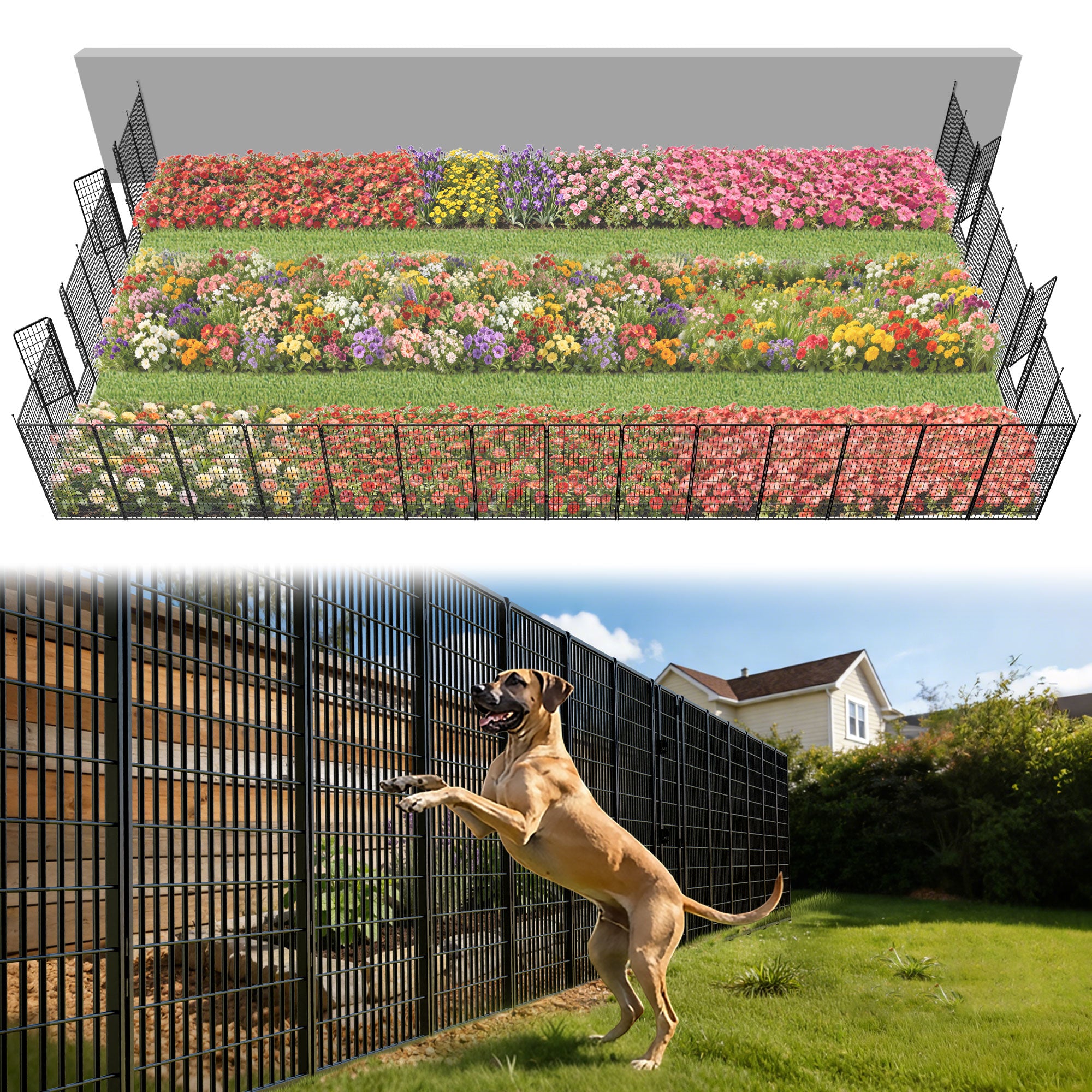 FXW Outdoor Dog & Garden Fence for Yard