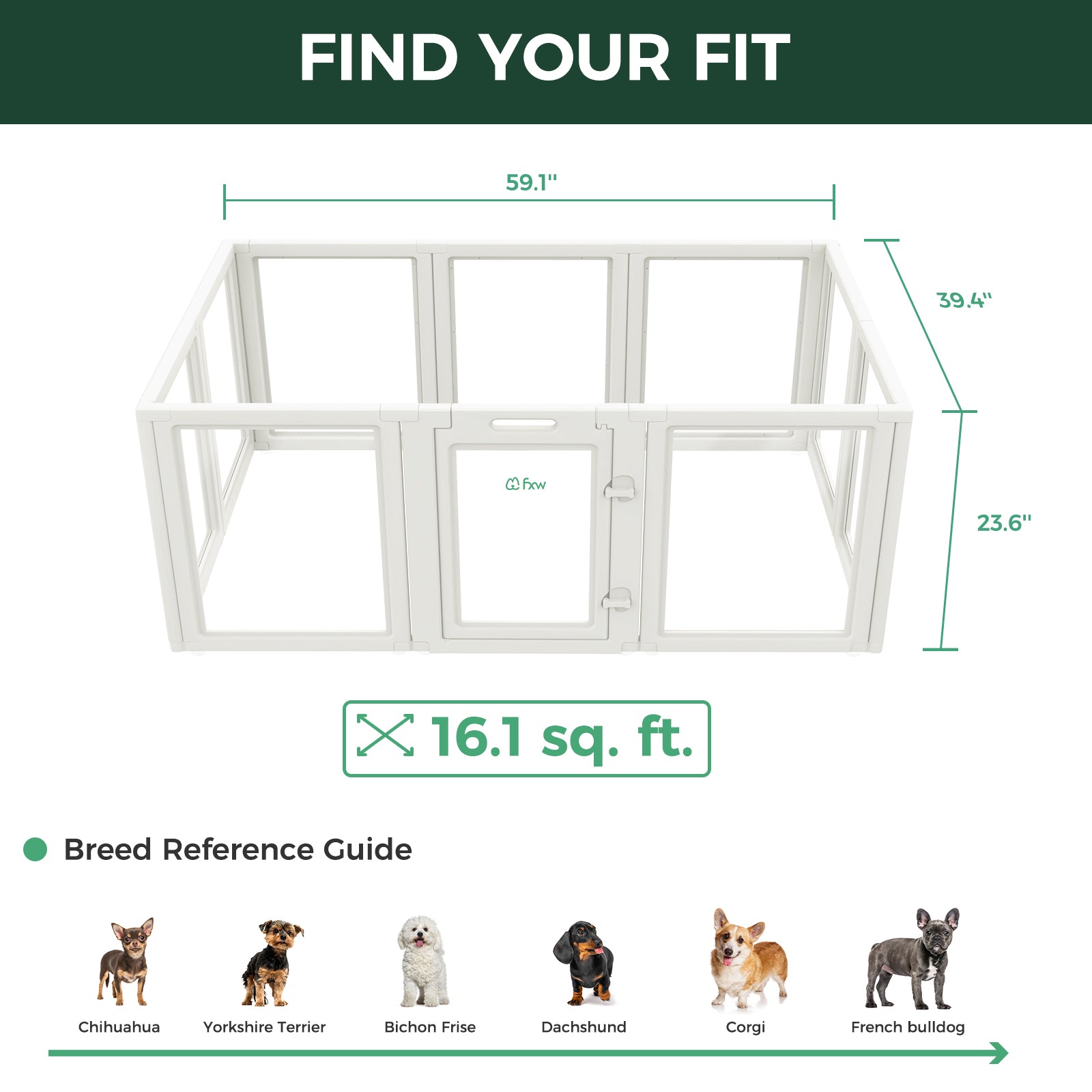 AuraSpace Acrylic Indoor Dog Playpen for Puppies and Small Dogs