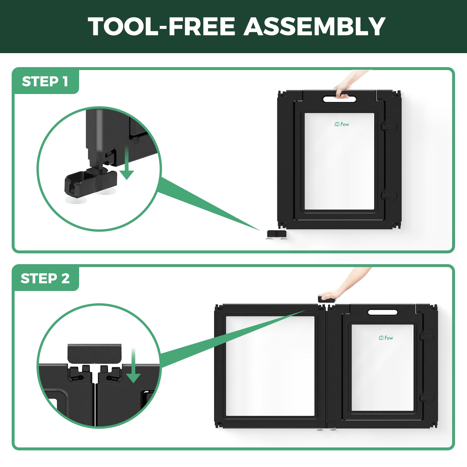 AuraSpace Acrylic Indoor Dog Playpen for Puppies and Small Dogs