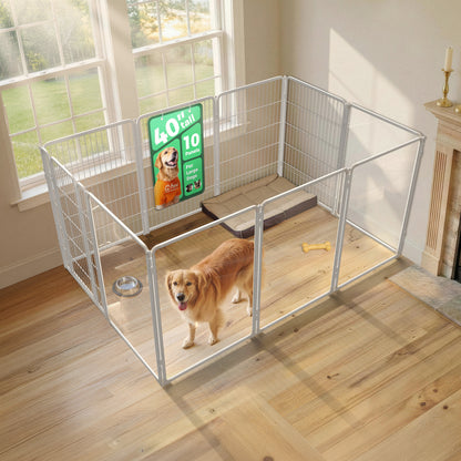 FXW Acrylic & Wire Mesh Indoor Dog Playpen