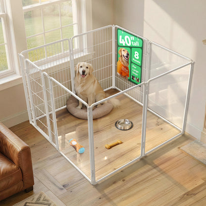FXW Acrylic & Wire Mesh Indoor Dog Playpen