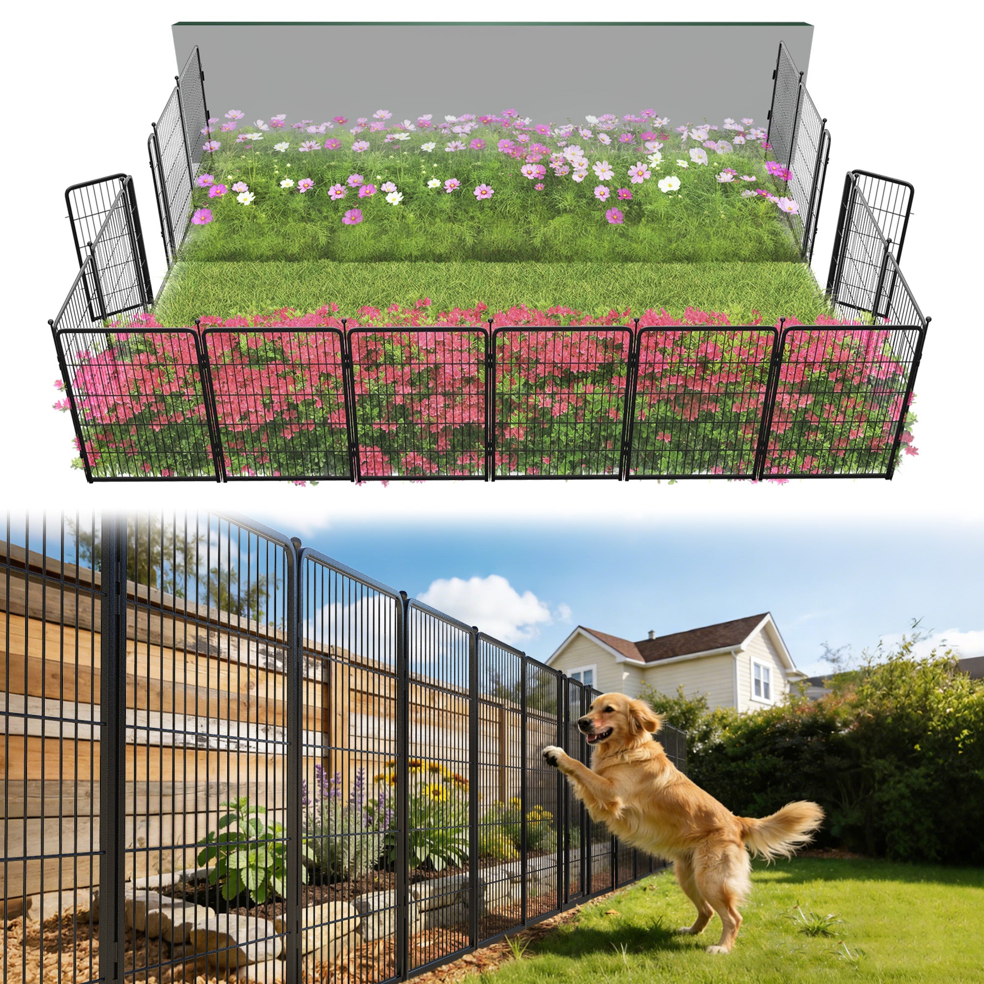 FXW Outdoor Dog & Garden Fence for Yard