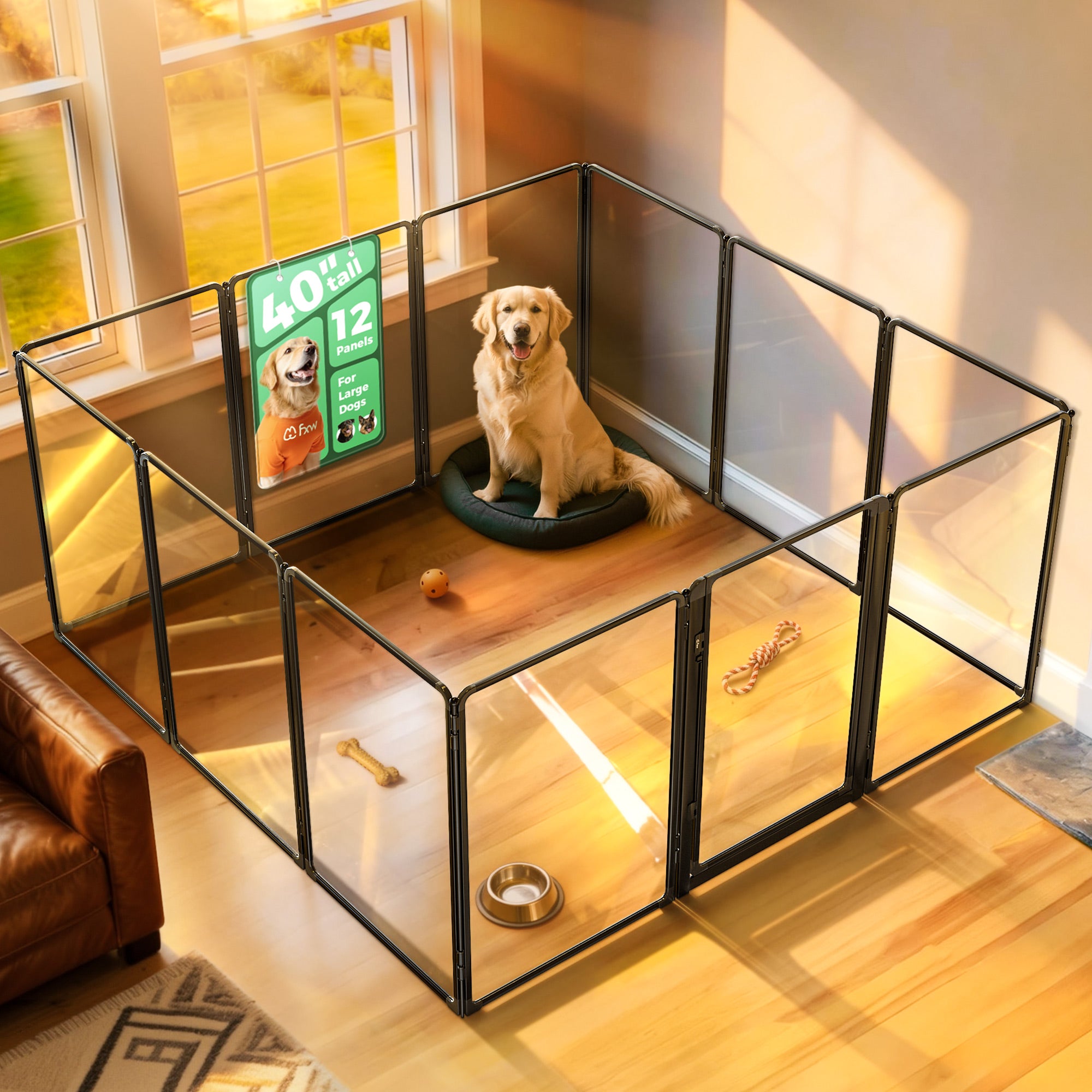 FXW AuraSpace Pro Acrylic Indoor Dog Playpen
