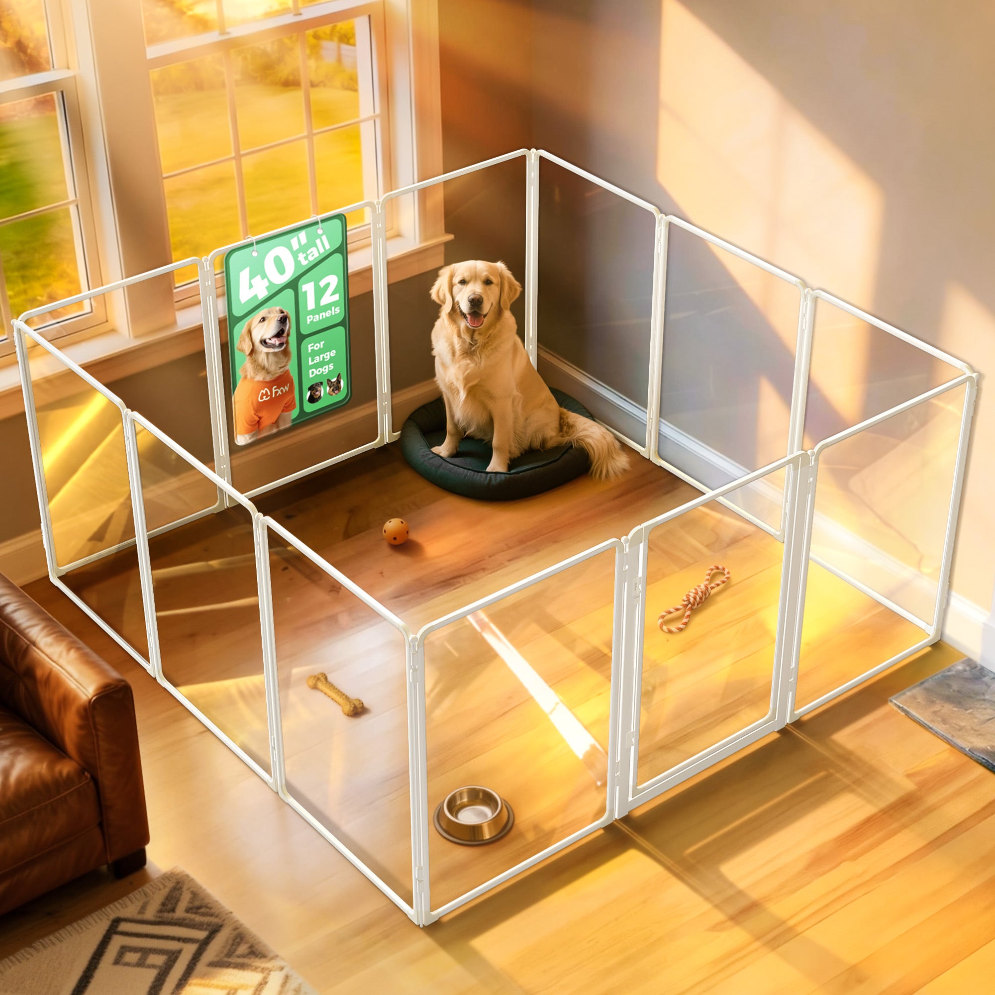 FXW AuraSpace Pro Acrylic Indoor Dog Playpen