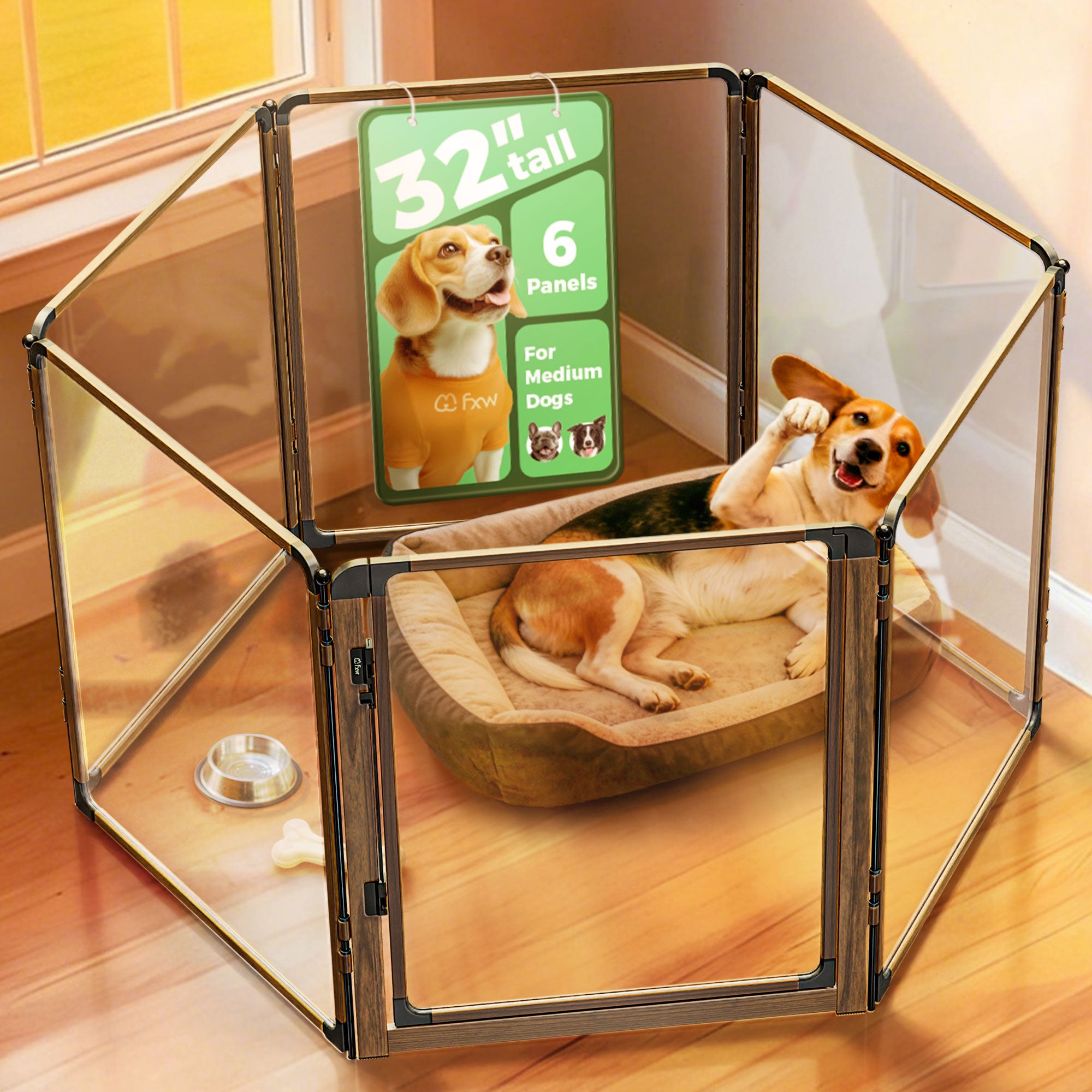 FXW AuraSpace Pro Acrylic Indoor Dog Playpen