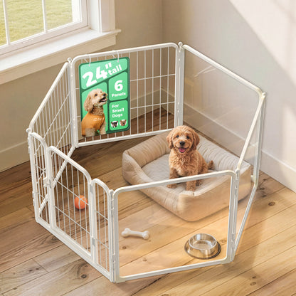 FXW Acrylic & Wire Mesh Indoor Dog Playpen