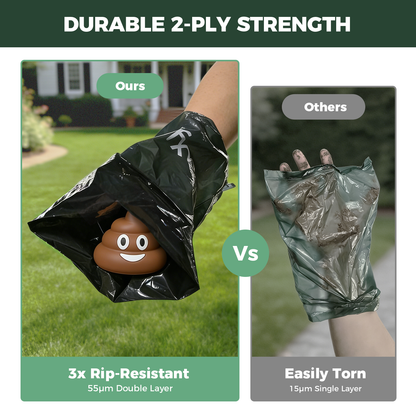 FXW Dog Poop Bags 2-ply Extra Thick Leak Proof