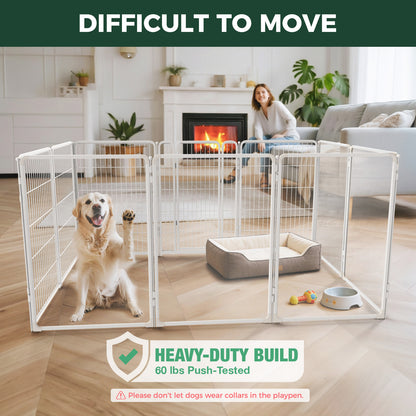 FXW Acrylic & Wire Mesh Indoor Dog Playpen