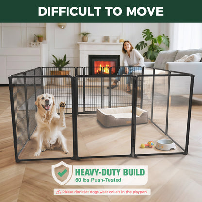 FXW Acrylic & Wire Mesh Indoor Dog Playpen