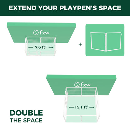 FXW Pawadise Acrylic & Wire Mesh Indoor Dog Playpen