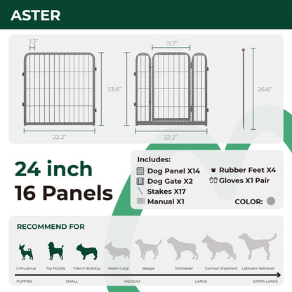 Aster Dog Playpen for Yard WM WM