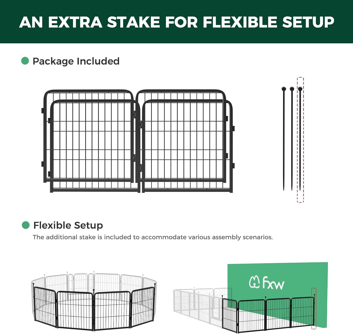Instant Dog Playpen for RV Trips 24 inch 4 Panels FXW