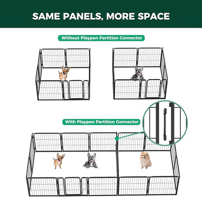 Dog Playpen Partition Connector (Pack of 2) Fits for Homeplus/Rollick/Instant Dog Playpen