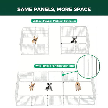 Dog Playpen Partition Connector (Pack of 2) Fits for Homeplus/Rollick/Instant Dog Playpen