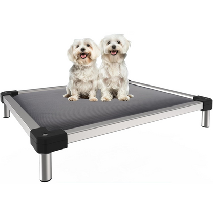 TitanNest Padded Chew-Proof Elevated Dog Bed for Your Chewer 24.0''Lx20.0''Wx4.1''H Grey FXW
