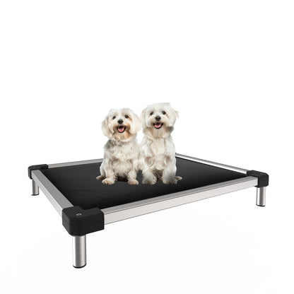TitanNest Padded Chew-Proof Elevated Dog Bed for Your Chewer 24.0''Lx20.0''Wx4.1''H Black FXW
