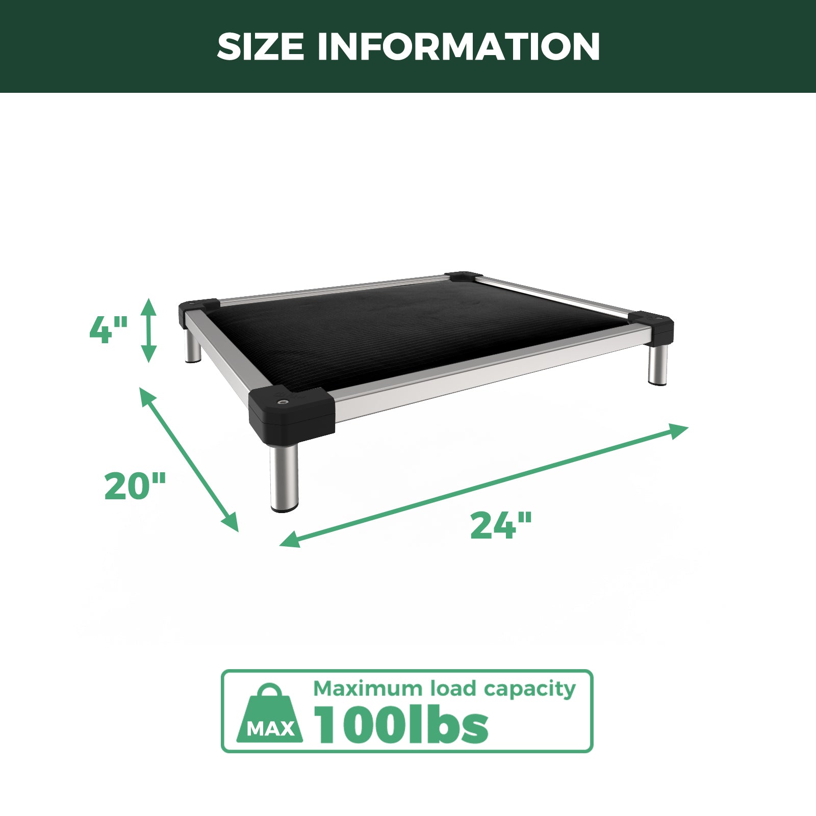 TitanNest Padded Chew-Proof Elevated Dog Bed for Your Chewer FXW