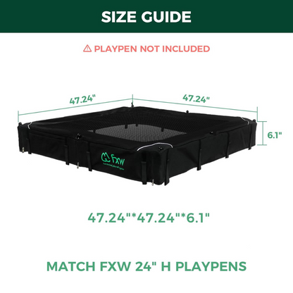 Exclusive Mesh Top Dog Playpen Cover for FXW Playpens Fit 24 inch Playpen FXW