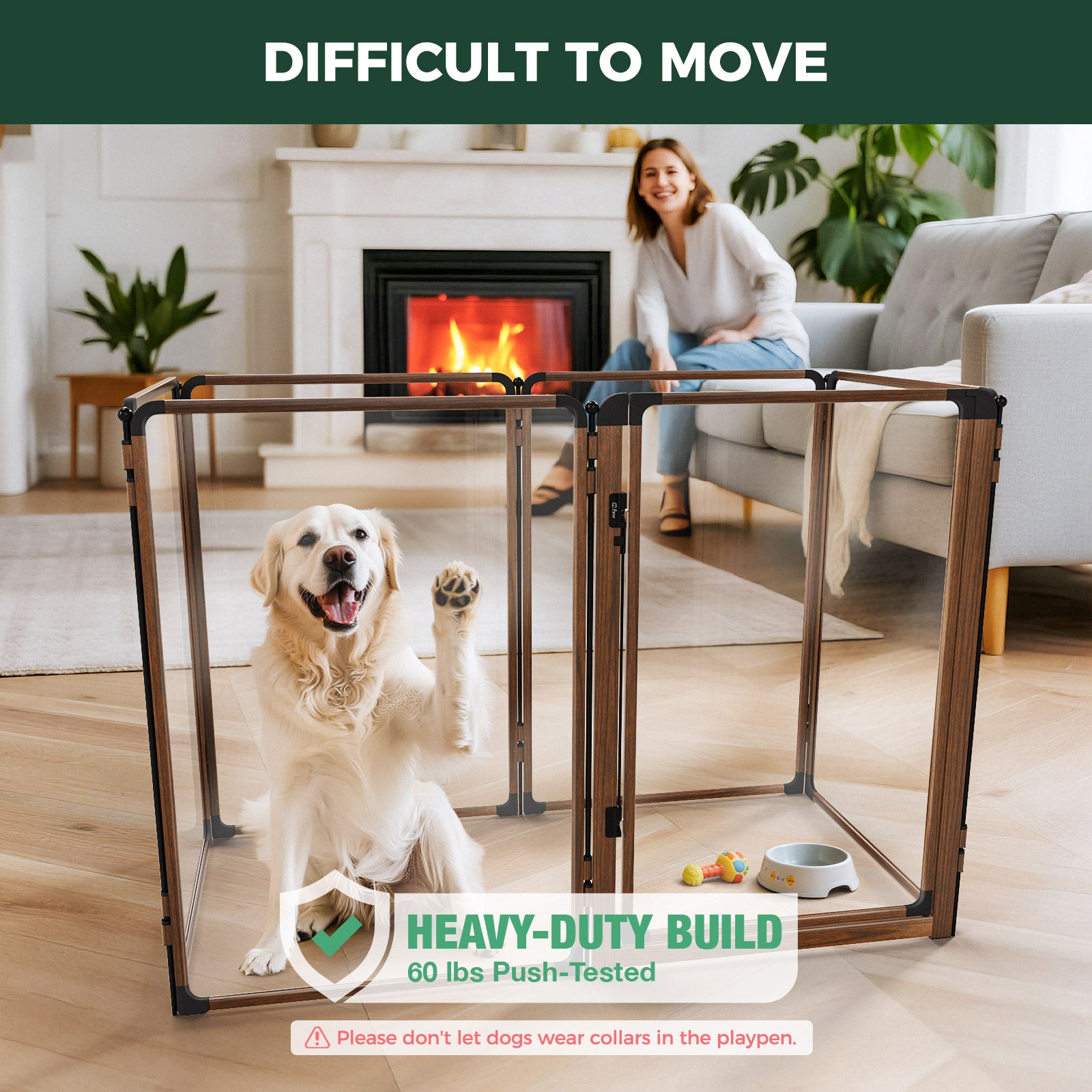 FXW AuraSpace Pro Acrylic Indoor Dog Playpen