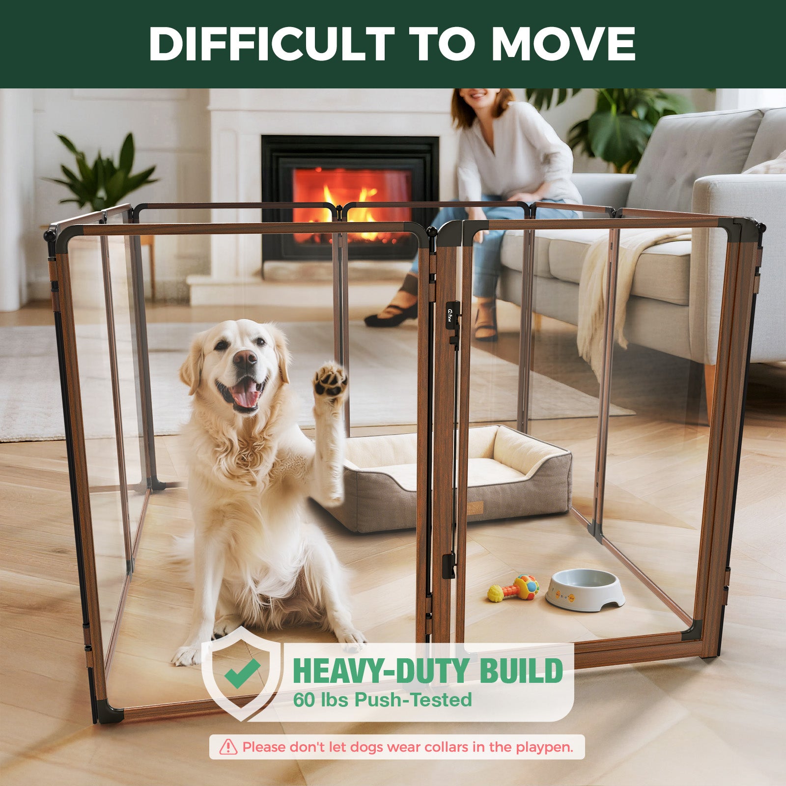 FXW AuraSpace Pro Acrylic Indoor Dog Playpen