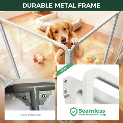 FXW Acrylic & Wire Mesh Indoor Dog Playpen