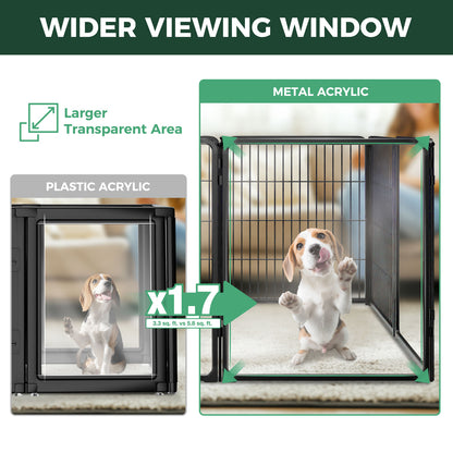 FXW Acrylic & Wire Mesh Indoor Dog Playpen