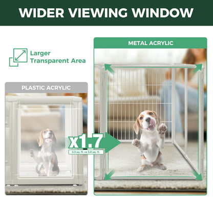 FXW Acrylic & Wire Mesh Indoor Dog Playpen