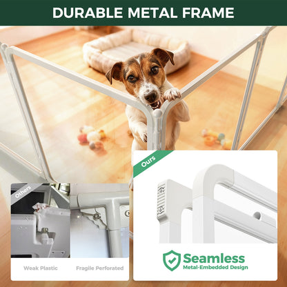 FXW Acrylic & Wire Mesh Indoor Dog Playpen
