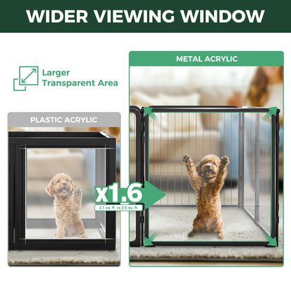 FXW Acrylic & Wire Mesh Indoor Dog Playpen