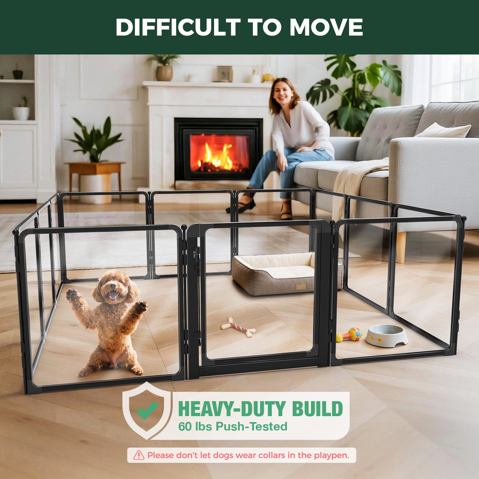 FXW AuraSpace Pro Acrylic Indoor Dog Playpen