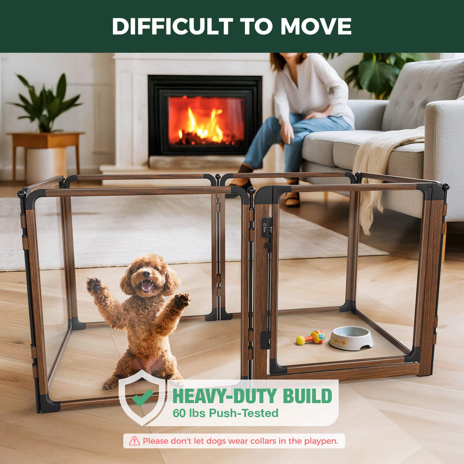 FXW AuraSpace Pro Acrylic Indoor Dog Playpen