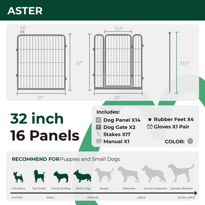 Aster Dog Playpen for Yard WM WM