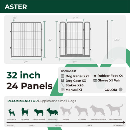 Aster Dog Playpen for Yard WM WM