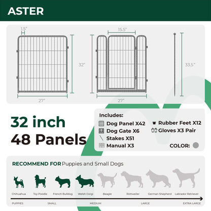 Aster Dog Playpen for Yard WM WM